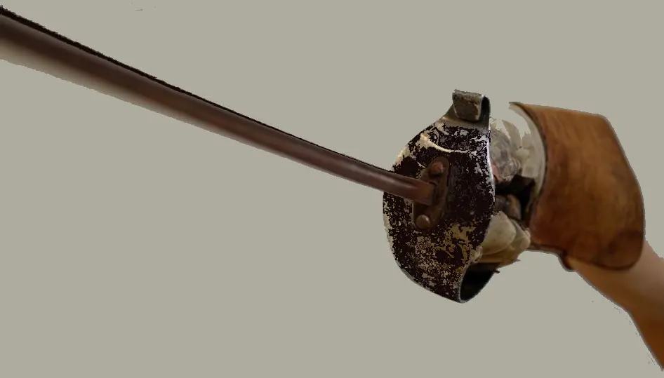 Die Waffe: Österr. Kavalleriesäbel mit stumpfer Klinge